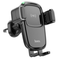 Автомобільний тримач із бездротовою зарядкою Hoco HW1 Pro wireless fast charge (air outlet) Black